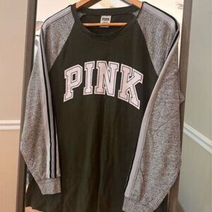 Green Victoria’s Secret Pink Collection Long Sleeve Shirt size Large